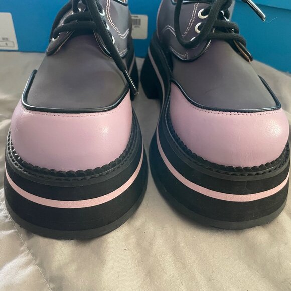 LAST - NEW Fluevog Fresh Vogs FV1 Vintage Style Lace Ups Purple Size 6 SOLD OUT - Picture 5 of 15